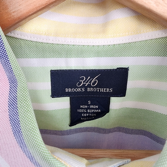 Brooks Brothers 346 Pastel Striped Button Down Shirt - Picture 5 of 9